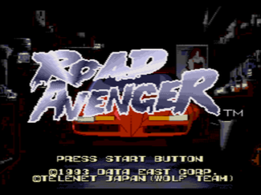 Road Avenger title screen for Sega Mega CD